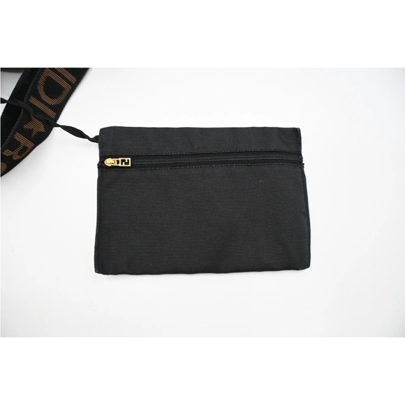 Fendi Black & Brown Canvas / Leather Medium Size Duffle Tote W / Pouch - Picture 12 of 13